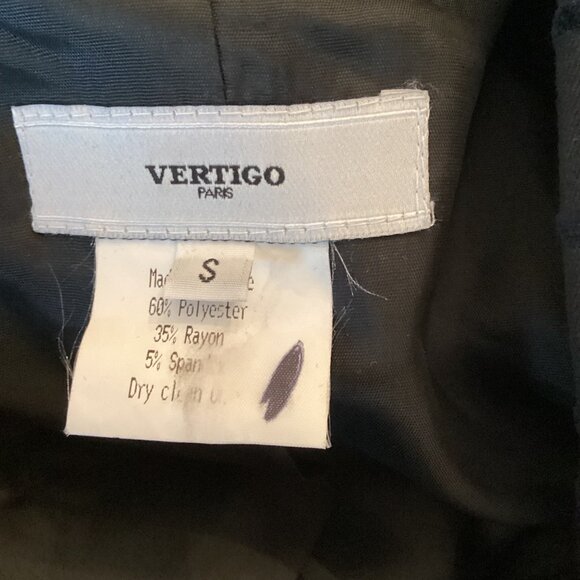 Vertigo Paris Blazer Jacket Size Small Black Velvet Pinstripe Lined‎ - Picture 8 of 8